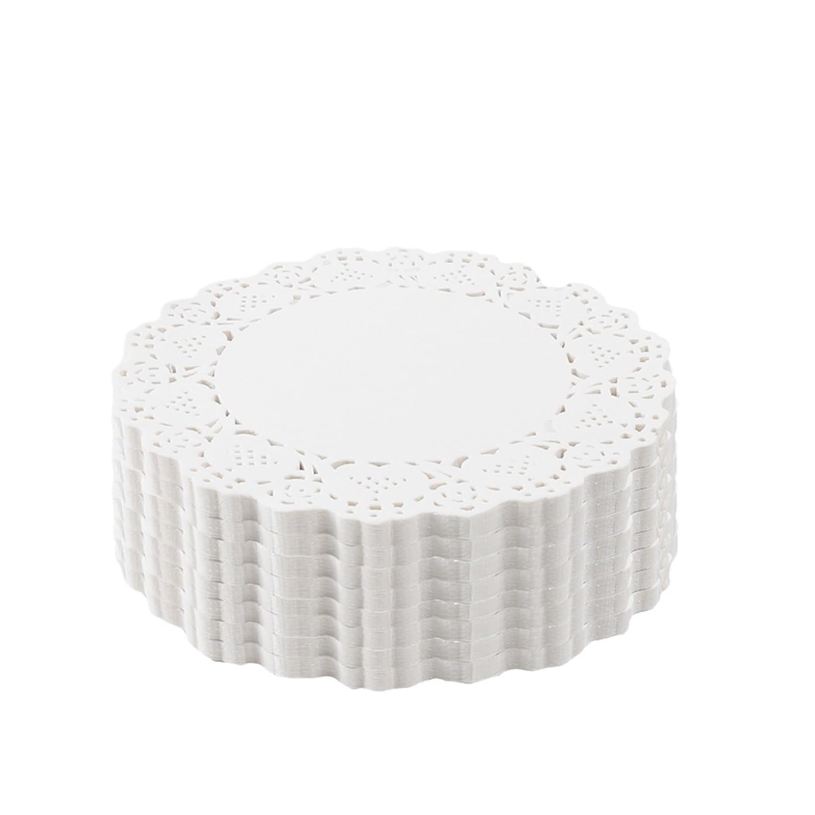 xulvoz Paper Doilies 600Pcs White Round Lace Coaster Placemat Paper Cake Mat Doilies Wedding Gift Packing Birthday Christmas Table Oilpaper For Cakes Desserts