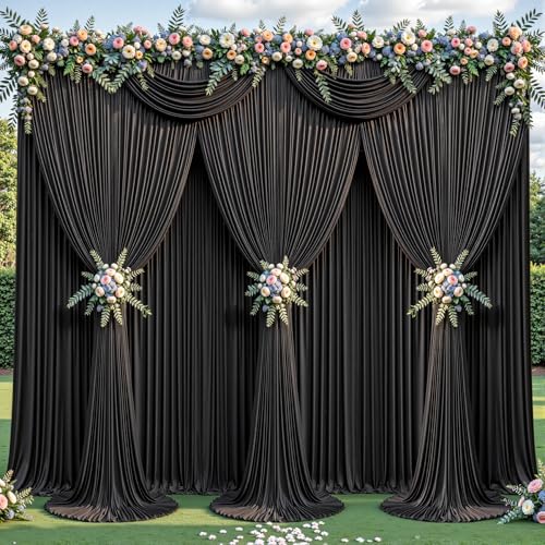 Cortinas Fondo Fotográfico Negro 4 Paneles 10ft miniatura 1