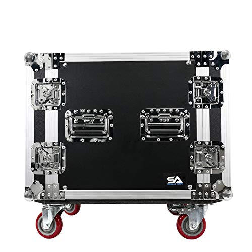 Seismic Audio - SA-PTR-10UC - 10 Space Pro Audio DJ Road Rack Case with Casters - 10U Pro Tour Grade Rack