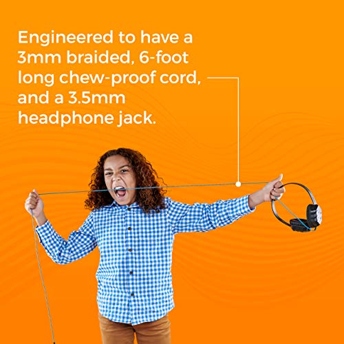 image for GumDrop Droptech B1 Over-Ear Headphones with Chew-Proof Cord, 3.5mm Au