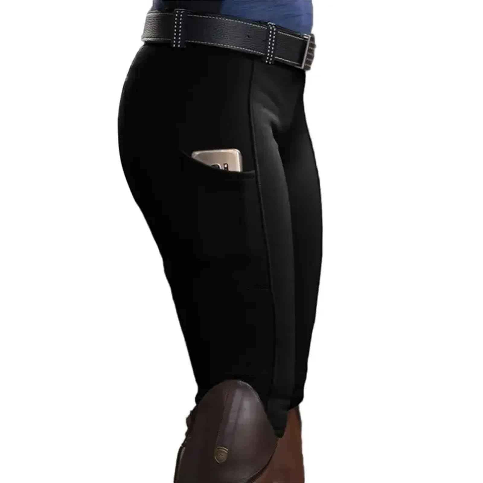 Leggings da Donna, Pantaloni Elastici, Leggings Casual con Cerniera, Sottili, Equitazione, Attrezzatura for Cavaliere per Equitazione