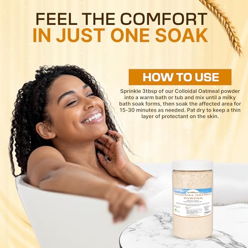 Image of Dirty Treasures Colloidal Oatmeal Bath | Eczema & Itchy Skin Relief | Baby-Safe, 100% Natural, Fragrance-Free | 1 lb (16oz) (Pack of 2)