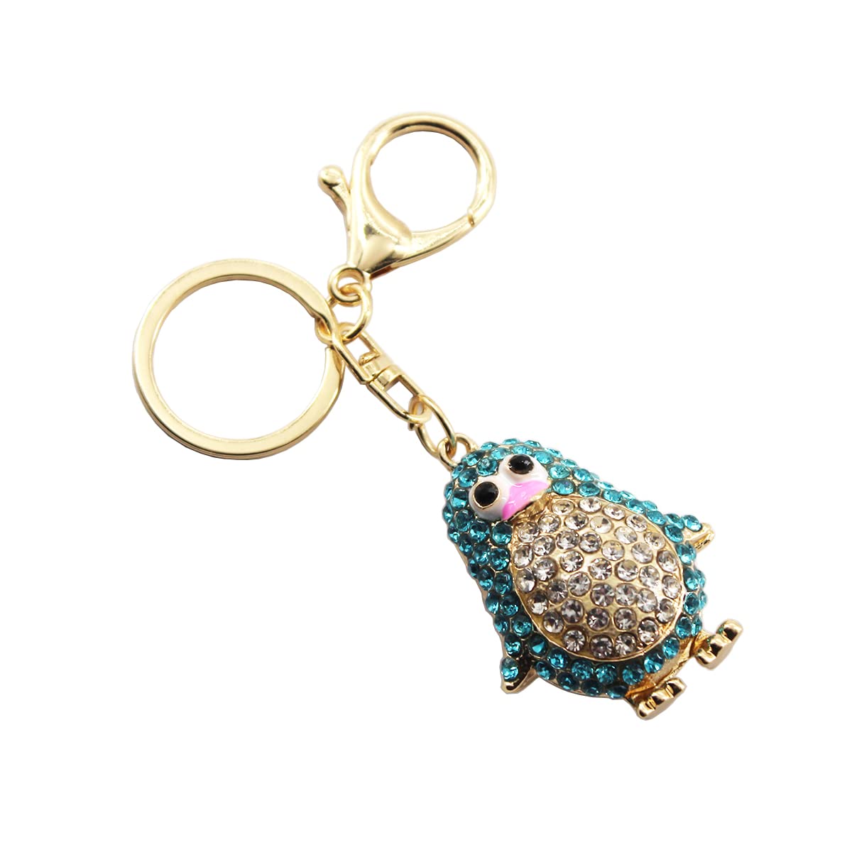 Medifier Stylish Cute Key Chains Keychain for Car Keys for Women Girls Charms Sparkling Keychains Keys Ring with Rhinestone Pendant for Handbag Purse Penguin Shape