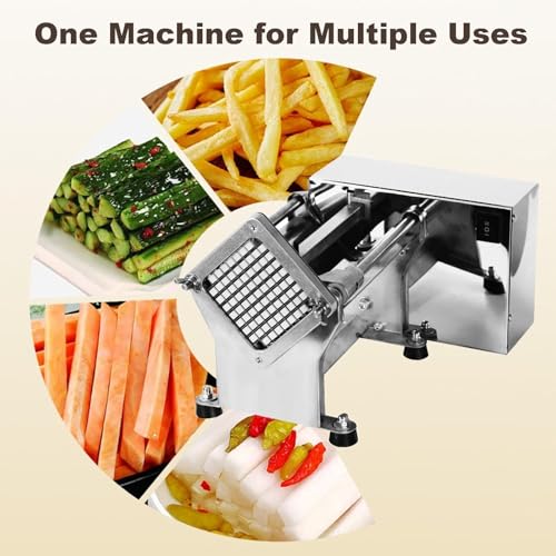 Coupe-frites automatique, machine à frire électrique, trancheuse de légumes commerciale à haut rendement pour la préparation de restauration rapide