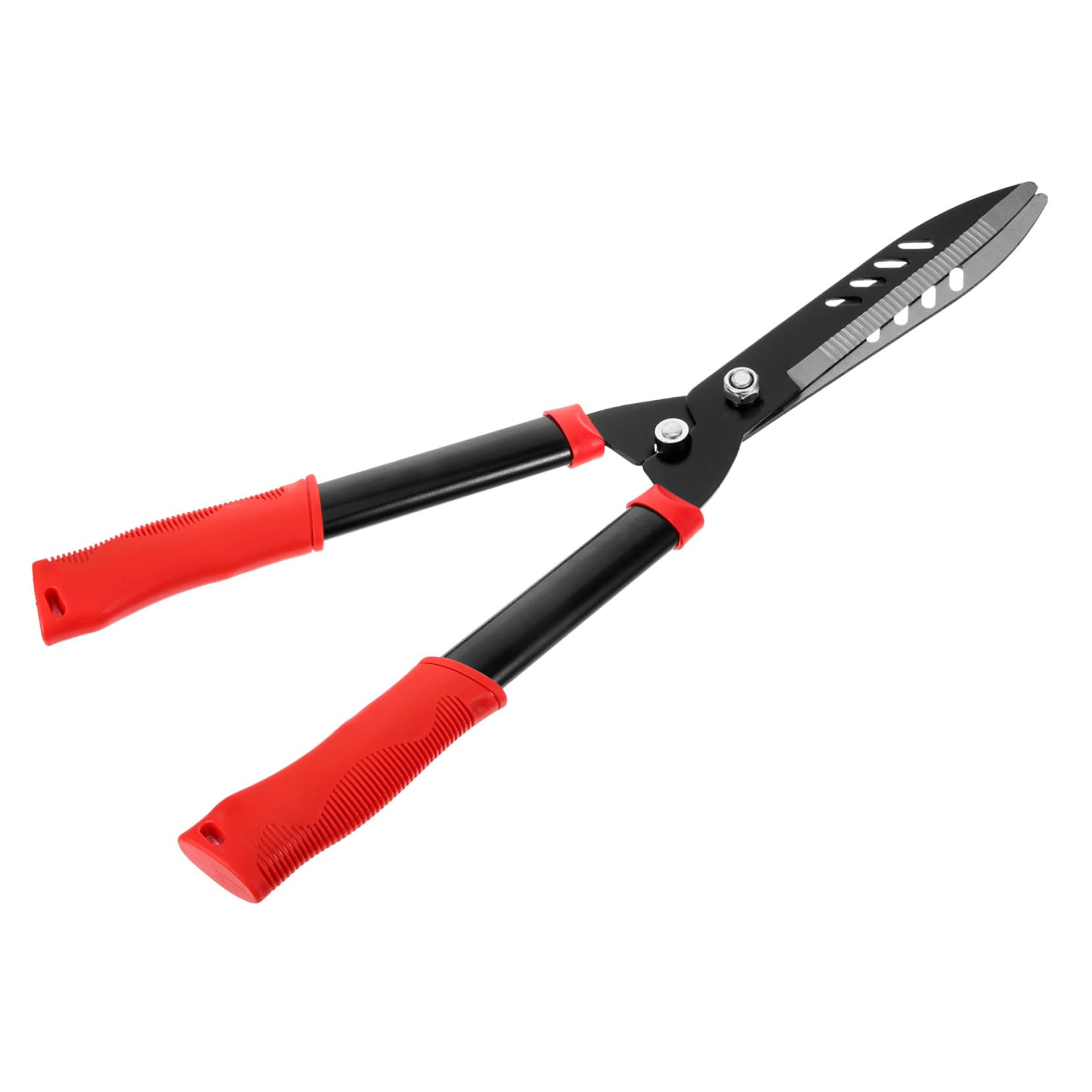 Tijeras de Setos Manuales de Acero Negras para Poda y Césped | 1 Pieza, Mango Ergonómico de Ahorro de Esfuerzo, para Recortar Setos y Mantener el Jardín