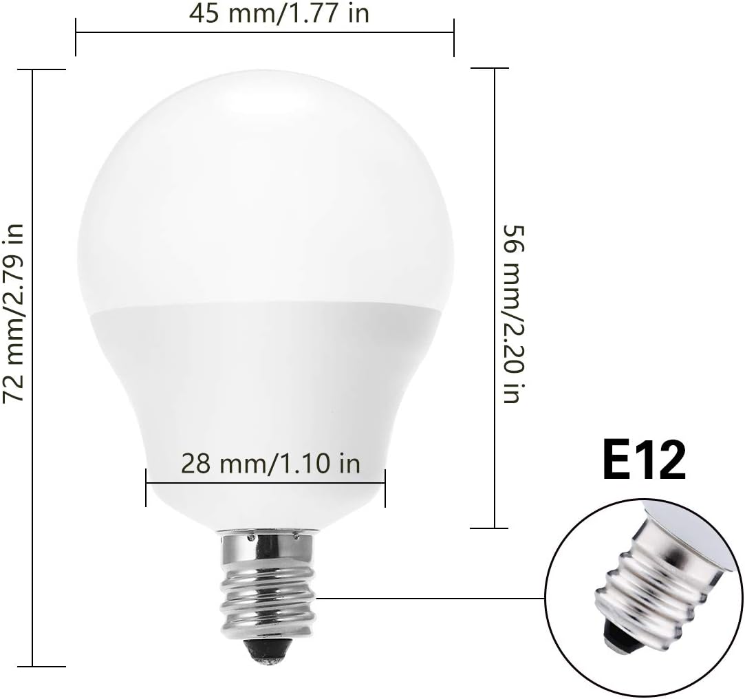 JandCase 6W G14 LED Bulb (18 Pack, 3000K)