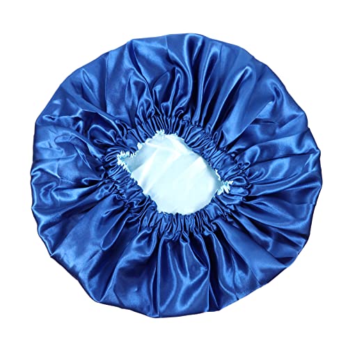 Chapeau de nuit satin double couche anti-frisottis pour le soin des cheveux bouclés