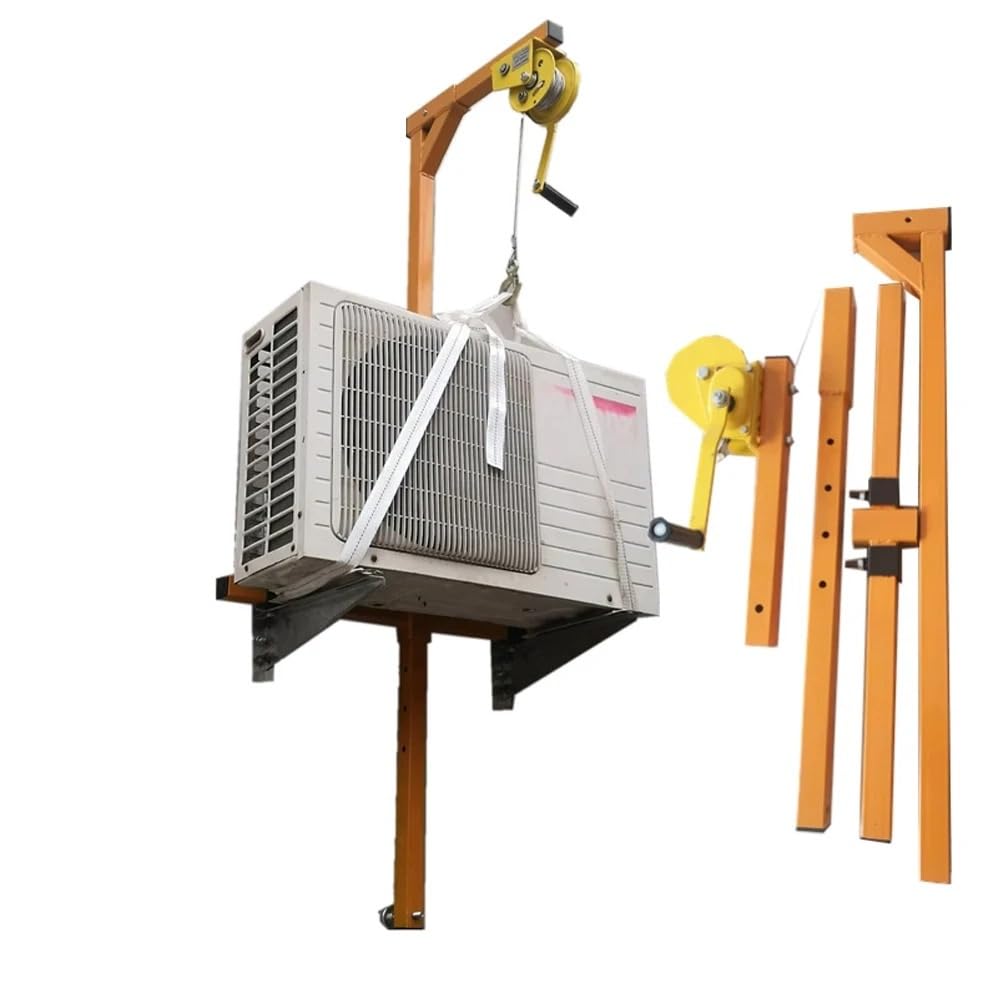 Seilwinde Elektrisch 20 m manueller Edelstahl-Hebekran für die Außeninstallation, selbstsichernde Windenmontage, Klimaanlage(20M)