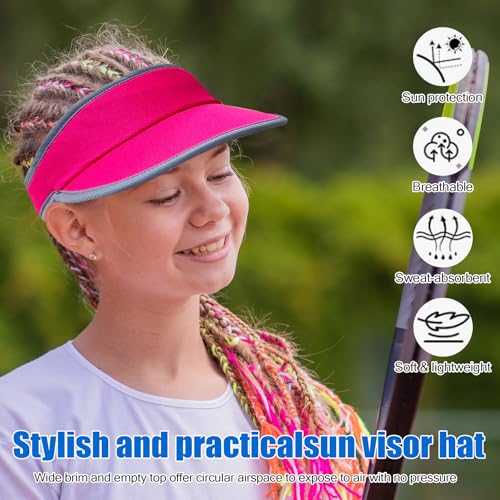 Jastore Kids Quick Drying Sun Visor Hat Lightweight Summer Runninig Tennis Golf Visor Hat for Girls Boys2