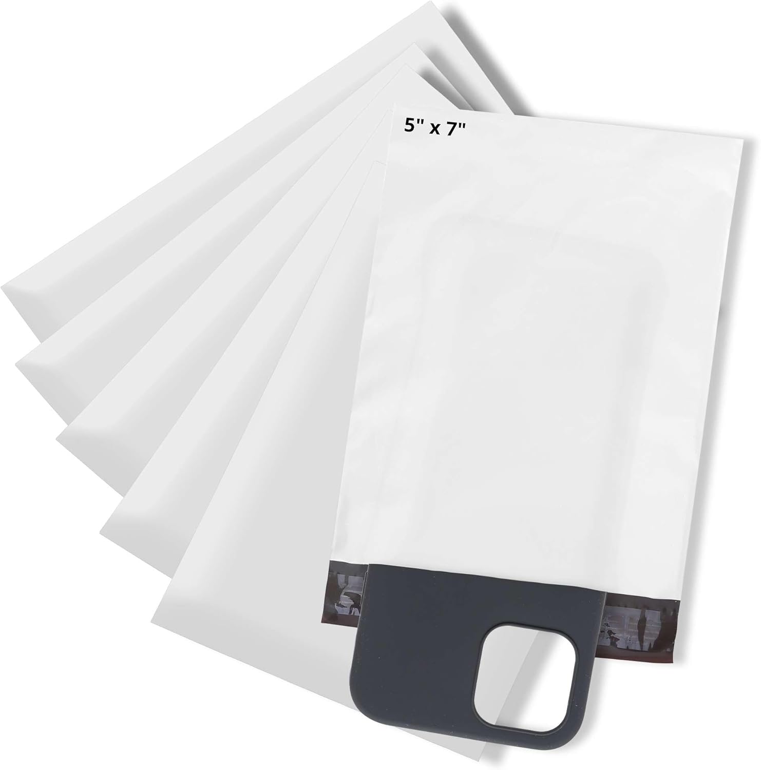 Small Poly Mailers 5x7, Solid White Shipping Bags - Tear And Puncture Free Poly Bags - Water Resistant Mailing Bags - Packaging Bags For Small Business - 100 Count