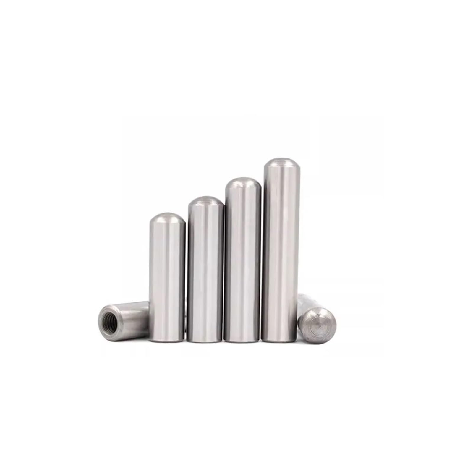 Pasadores de cabeza redonda de acero inoxidable 304, pasadores cilíndricos de rosca interna, sujetadores de acero templado, paquete de 10 for maquinaria,(10pcs 12X70XM6)