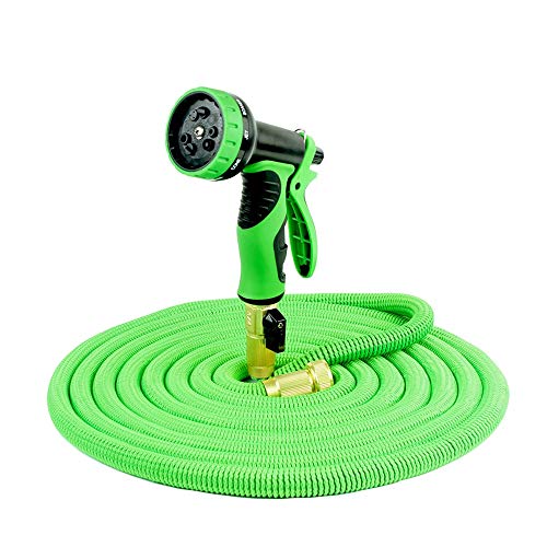 LERDBT Watering Sets Garden Hose And Spray Nozzle Set 25(FT) Ideal For Watering Garden Lawn, Washing Cars And Pets,Lawn sprinklers For Garden (Size : 25FT)