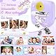 Dhapy sofortbildkamera Kinder, 48MP Kinderkamera Sofortbildkamera mit Druckpapier & 32 G TF Karte, 1080P Digitalkamera Kinder, Geschenke für Jungen und Mädchen 3-12 Jahre-Pink (Lila)