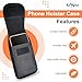 Cell Phone Holster for Men with Belt Clip, Universal Large Phone Pouch for Belt Cellphone Carrier Nylon Case iPhone Holster, Samsung Galaxy Phones Holder, Black, for Men & Women