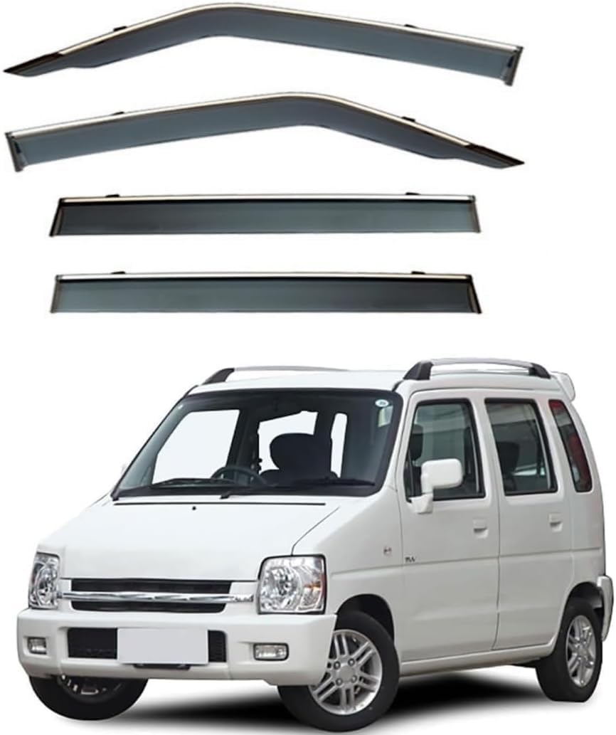 4Pcs Smoke Tint Car Window Deflectors for Suzuki Wagon R MK1 1993-2007