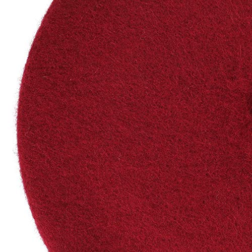 ZLYC Wool French Beret Hat Solid Color Beret Cap for Women Girls (Garnet) - Thumbnail 6