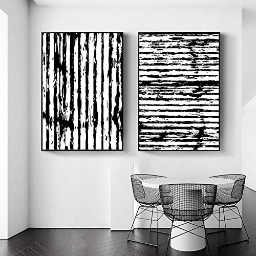 Décor à la maison sans cadre : lot de 2 toiles minimalistes pour habiller un grand mur vide