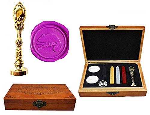 Boîte en bois Caméléon de mariage en bronze pour conserver vos cartes cadeaux
