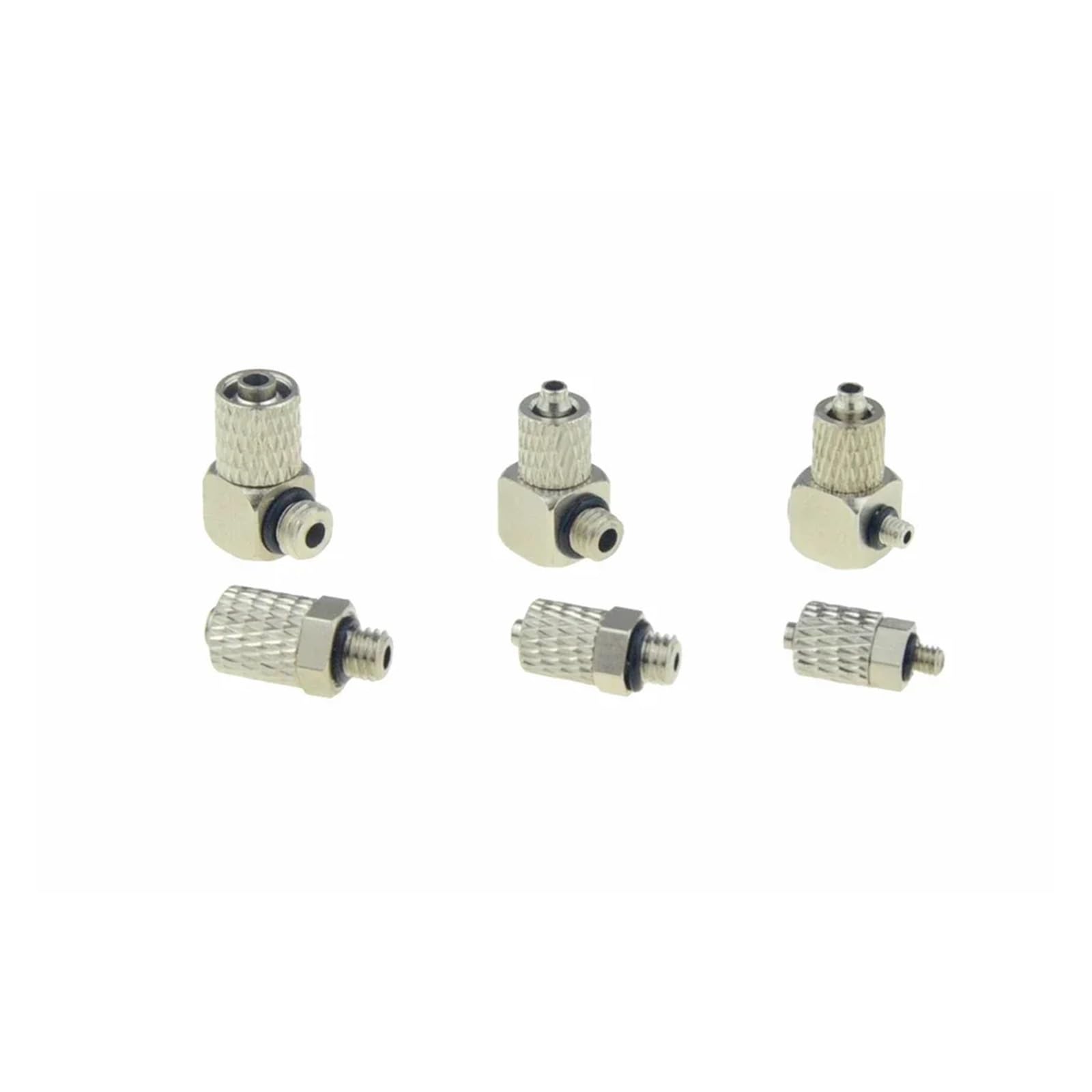 1pc Pneumatic Pipe Fitting Quick Connector M3 M5 M6 Thread 3mm 4mm 6mm Hose Fast Connection Coupling Air Cylinder Joint Couplerpc(2PCS KNWPC4-M5)