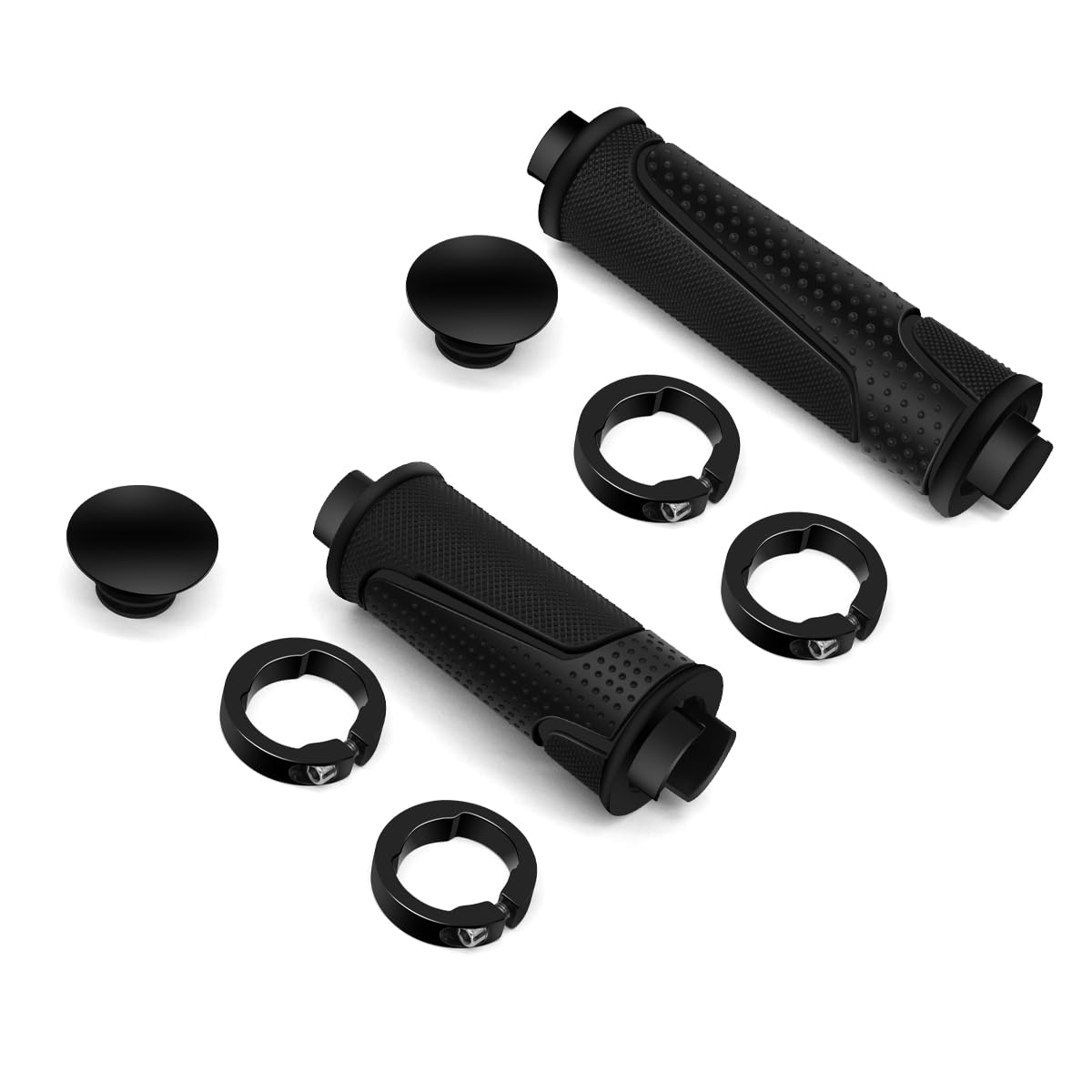 Manopole MTB Antiscivolo Per Bici - Gomma Ergonomica Con Doppio Bloccaggio Alluminio, Per 22mm - Foto 5