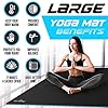 Sensu Large Yoga Mat - 6’ x 4’ x 9mm Extra Thick Exercise Mat for Yoga, Pilates, Stretching, Cardio Home Gym Floor, Non- Slip Anti Tear Eco-Friendly Workout Mat - Use Without Shoes