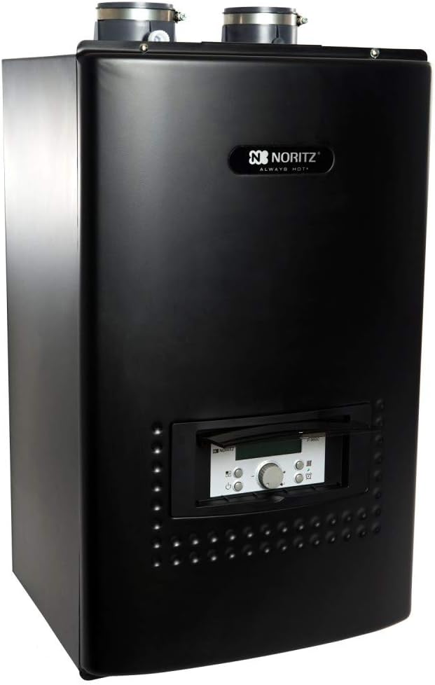 Noritz CB180-DV-LP CB180DVLP Indoor Direct Combination Boiler (Standard Vent Convertible) with Built-in Pump, max. 180,000 BtuH DHW, 10.1 Gym, 100,000 But Space Heating-LP, White