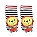 Produktbild STOBOK 1 Paar Baby Lion Fuß Rasseln Socken Spielzeug Warme Kindersocken Fuß Finder Weiche Rasseln Strümpfe Neugeborenen Spielzeug (Gelb)
