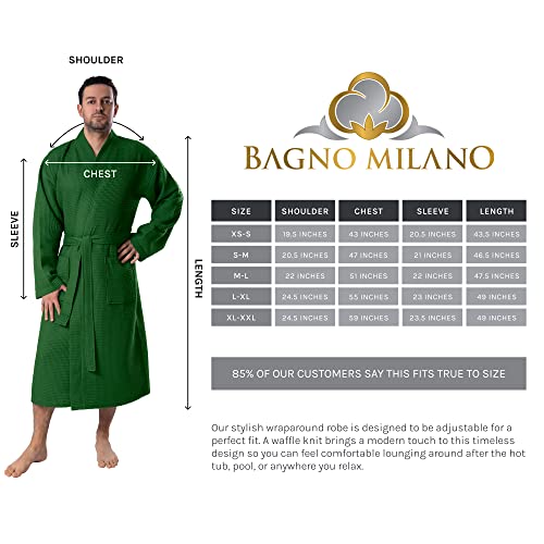 Bagno Milano Mens Robes, Waffle Robes For Men, Turkish Cotton Mens Bathrobes thumb #4