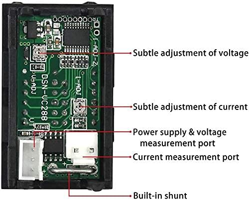 Aideepen 2 Pcs 0.28"Digital Voltmeter Ammeter DC 0-100V 10A, Volt Amp 2in1 Tester for 12V / 24V Multimeter Amperage Meter Volt Amp Gauge Panel