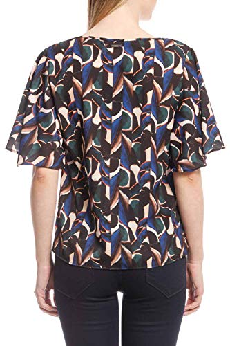 Camiseta Estampada, Forum, Feminino, Preto/Off/Verde, P