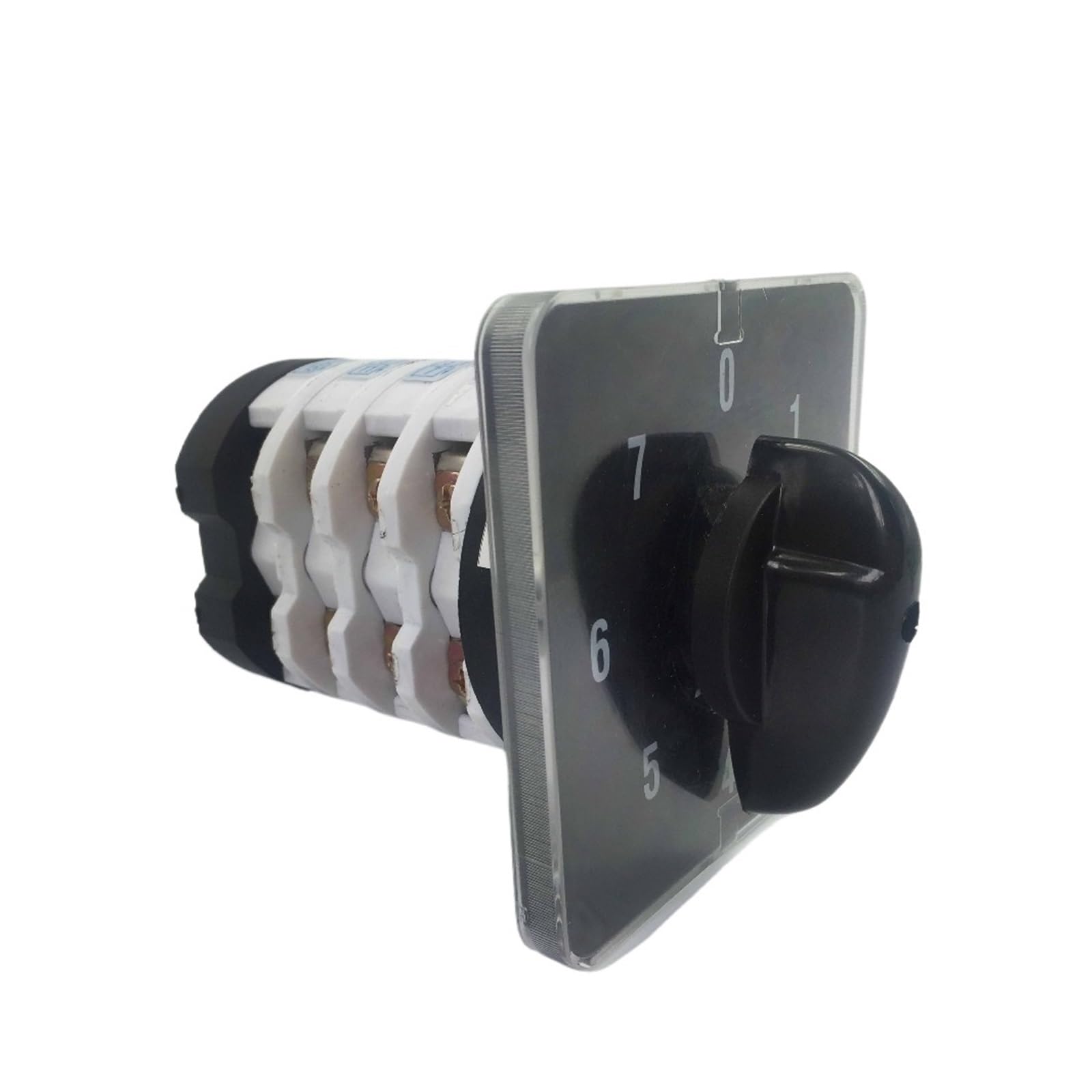 Interruptor rotativo de levas con enclavamiento de Interruptor de cambio de leva giratorio de 0-7 posiciones 50A Selector de cambio de cuatro polos YMZ12-50/4