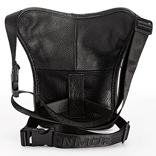 Bolsa de Pierna,Pernera Moto Bolso de cuero for hombre, bolso de cintura, bolso cruzado, bolso cruzado, bolso for pantalones, correa for cadera, trasero, ciclismo, motocicleta, bandolera mensajero(Bro