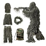 TarnanzüGe,tarnanzug Herren Camouflage Sniper Waffe Airsoft Kleidung Busch KostüM Tarnnetz Jagd Paintball Overall Jagt Jacken Herren Arbeitshose Outdoor AusrüStung,Coole Sachen FüR Teenager Jungs