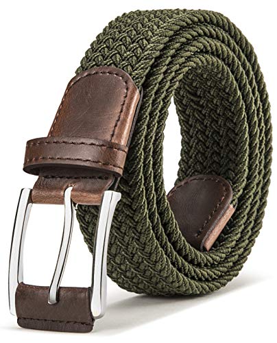Image of BULLIANT Men's Woven Braided Stretch Web Golf Belt 1 3 /8 inch-Gift Boxed