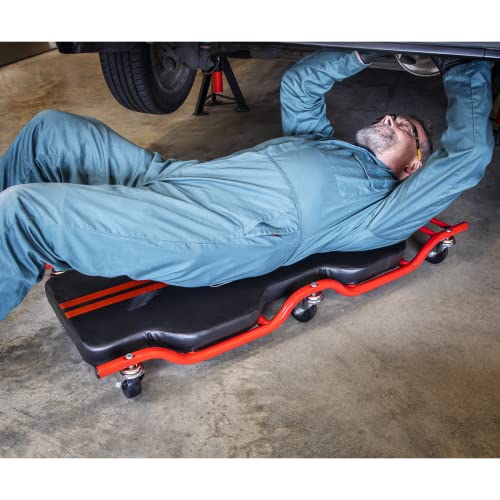 SEALEY scr84 Stahl Creeper mit 6 Rädern und Blumenkasten Deluxe Kopfstütze