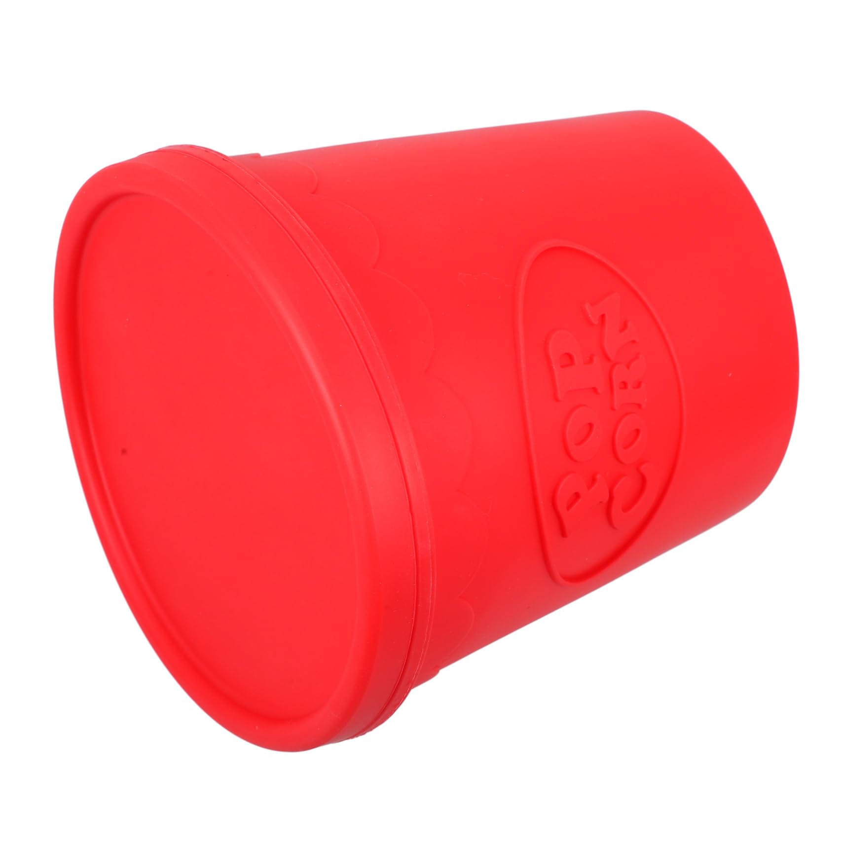 GRIRIW Elegant Red Silicone Popcorn Bucket Large Reusable Party Snack Box 1pc