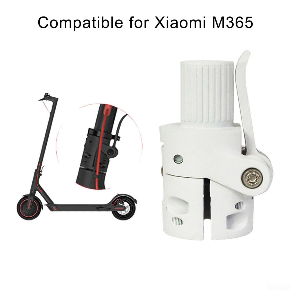 Base plegable de repuesto para M365, base de poste plegable de aluminio compatible con Xiaomi Pro 2/1S, soporte de vástago resistente (blanco)