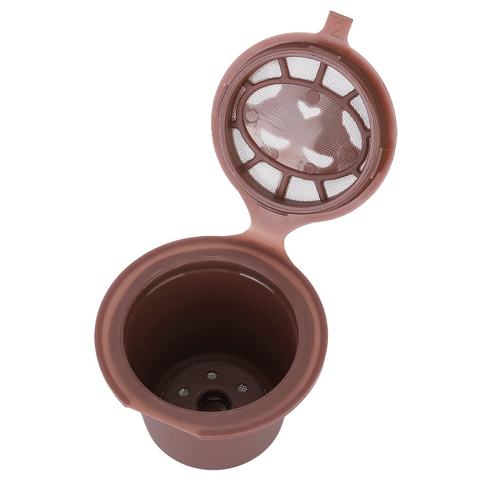 Herbruikbare Nespresso Koffie Cup - Navulbare Koffiecapsules Nespresso - Hervulbare Koffiecups Nespresso 5 Stuks Gratis Schepje Reinigingskwastje