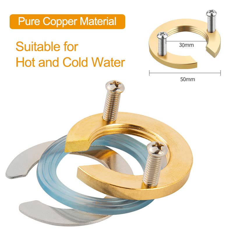 Staffa Fissaggio Rubinetto HuaLiSiJi - Rame Puro, Diametro 32mm, Per Lavandino, Facile Installazione - Foto 2
