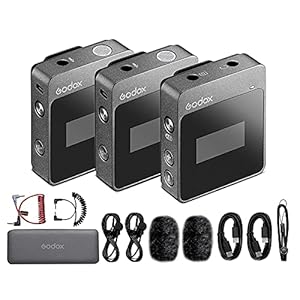 Godox MoveLink M1 M2 2,4 GHz kabelloses Lavalier-Mikrofon für DSLR-Kameras, Camcorder, Smartphones, Tablets (MoveLink M2)