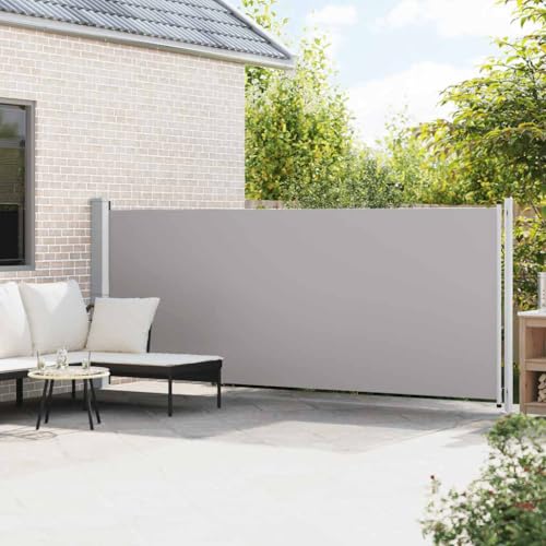 Store latéral contre le vis-à-vis et le soleil extensible noir 140 x 600 cm - 3