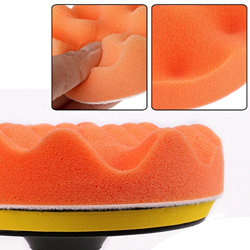 VGEBY Kit de polimento de 6 peças, almofadas de polimento de 10 cm + adaptador de broca M10 ferramen