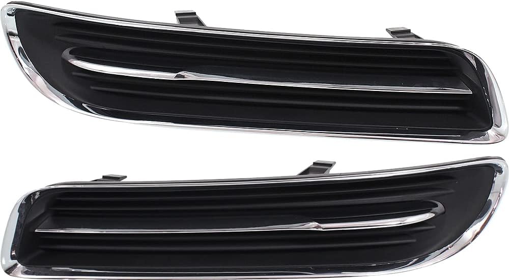 Garage-Pro Fog Light Cover SET Compatible with Chrysler 300 2011-2014 Front, Driver and Passenger Side, Black and Chrome, Sedan