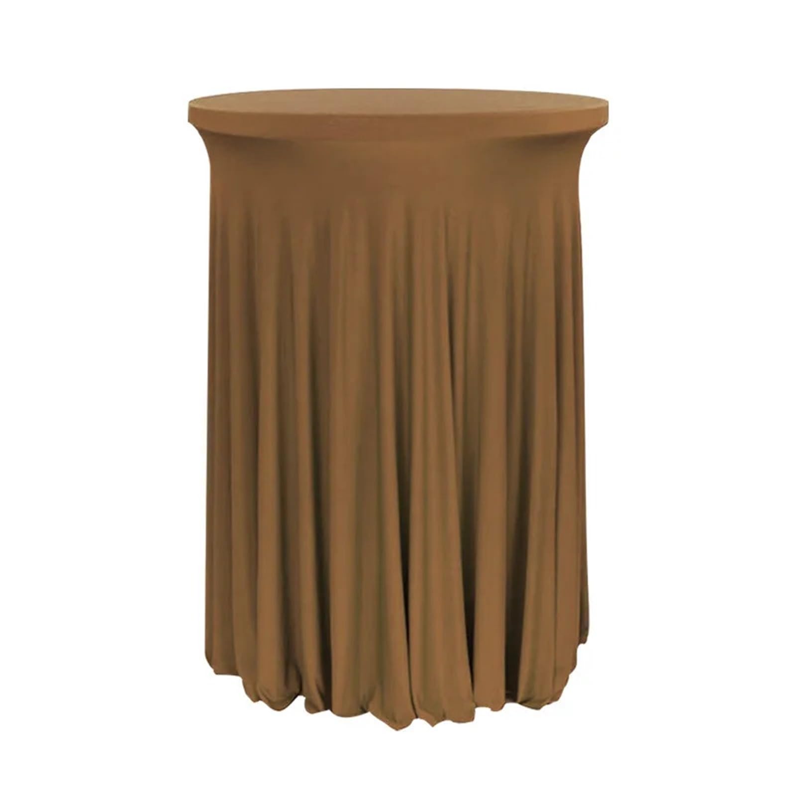 Couverture table de bar en spandex nappe de cocktail ronde haut de gamme