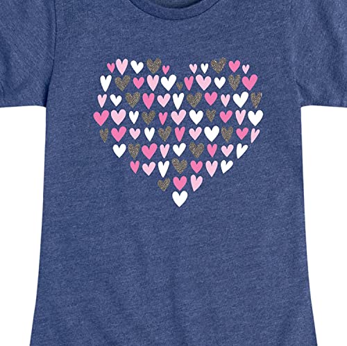 Instant Message - Heart Filled Silhouette Sparkle - Toddler and Youth Girl's Short Sleeve T-Shirt3