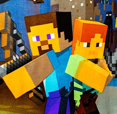 Minecraft Official Goodguys Fleece Blanket Throw | Creeper Design Super Soft Blanket | Perfect For Any Bedroom