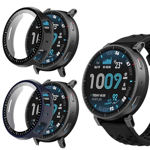 �y2����zAmazfit Active Max 48mm �p �P�[�X �ی�J�o�[ �t���J�o�[�ی� �h�� ��̌^ �V�f�U�C�� 3D���p�G�b�W SpinoArmor �����^ �����ߗ� �S�ʕی� �����ȒP �ϏՌ� ���ϋv �����h�~ �Ή�Amazfit Acti