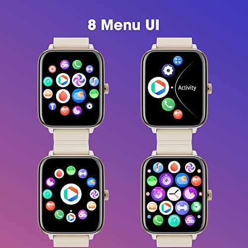 Image of Zebronics DRIP Smart Watch with Bluetooth Calling, 4.3cm (1.69 inch), 10 built-in & 100+ Watch Faces, 100+ Sport Modes, 4 built-in Games, Voice Assistant, 8 Menu UI, Fitness Health & Sleep Tracker (Beige)