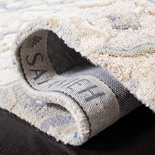 Tapete decorativo 2' x 3' gris y azul SAFAVIEH miniatura 5