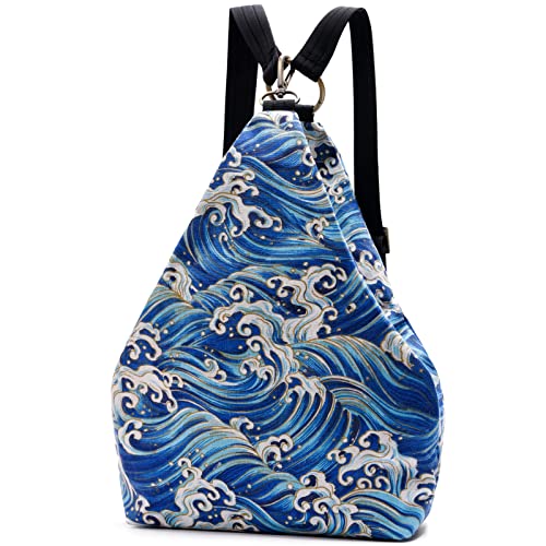 Black Butterfly Boho Small Backpack for Women, Work Lightweight Daypack